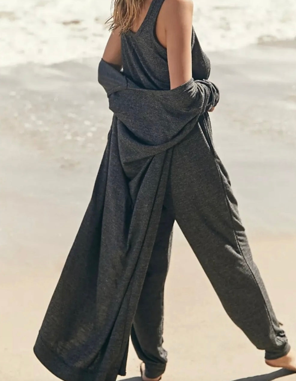 Free People Beach Gray Duster - Small