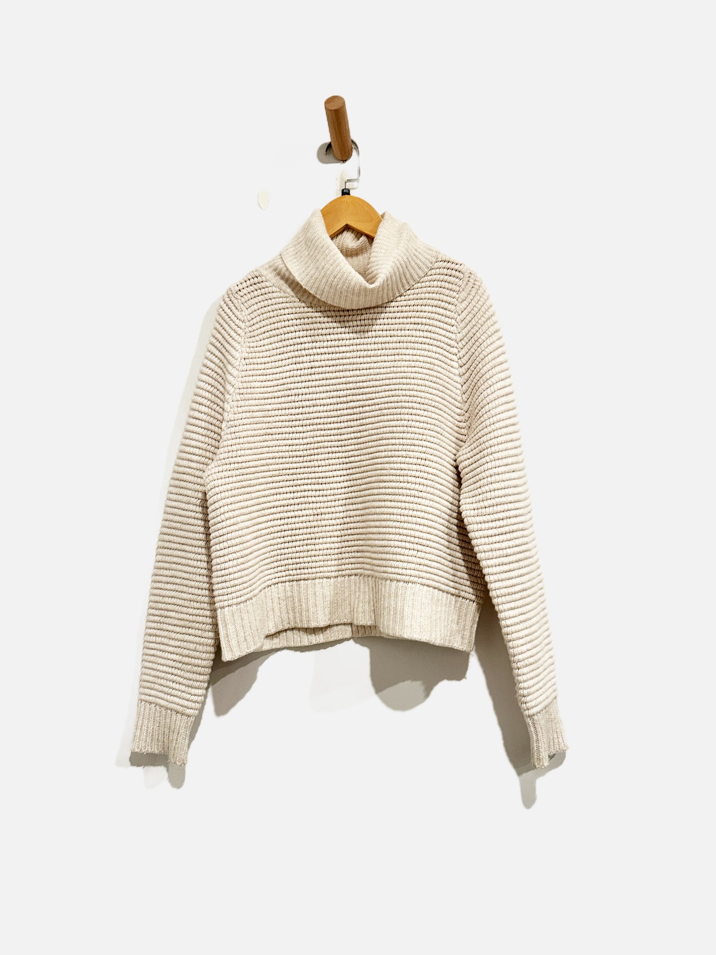 Madewell Cream Cable Knit Side Button Sweater - XXS