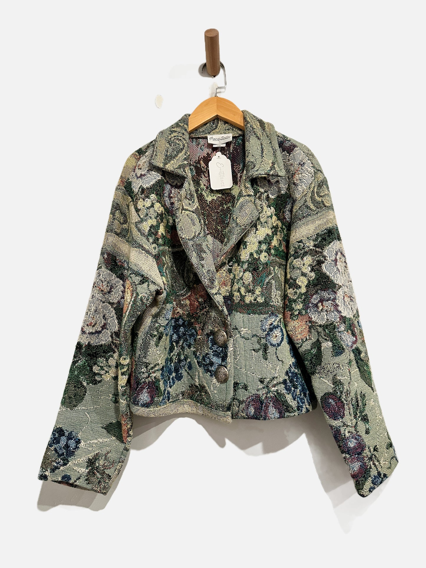 Vintage Paco Soler Tapestry Floral Blazer - S/M