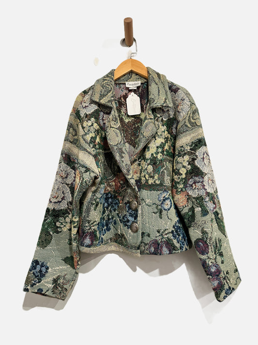 Vintage Paco Soler Tapestry Floral Blazer - S/M
