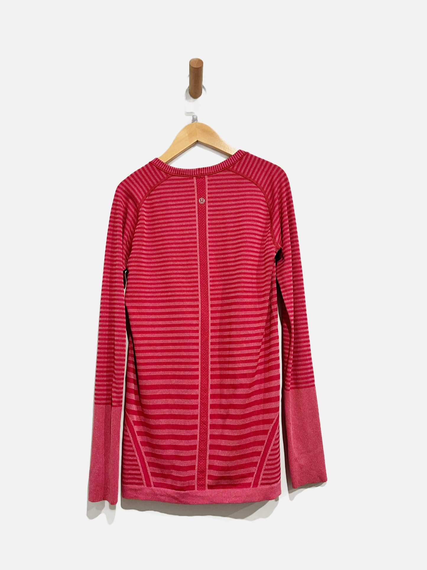 Lululemon Swiftly Tech Long Sleeve Crew in Heathered Berry Rumble Swiftly - 8