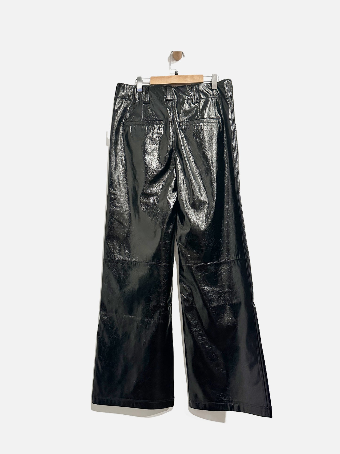 Free People Black Patent Leather Pants - 6