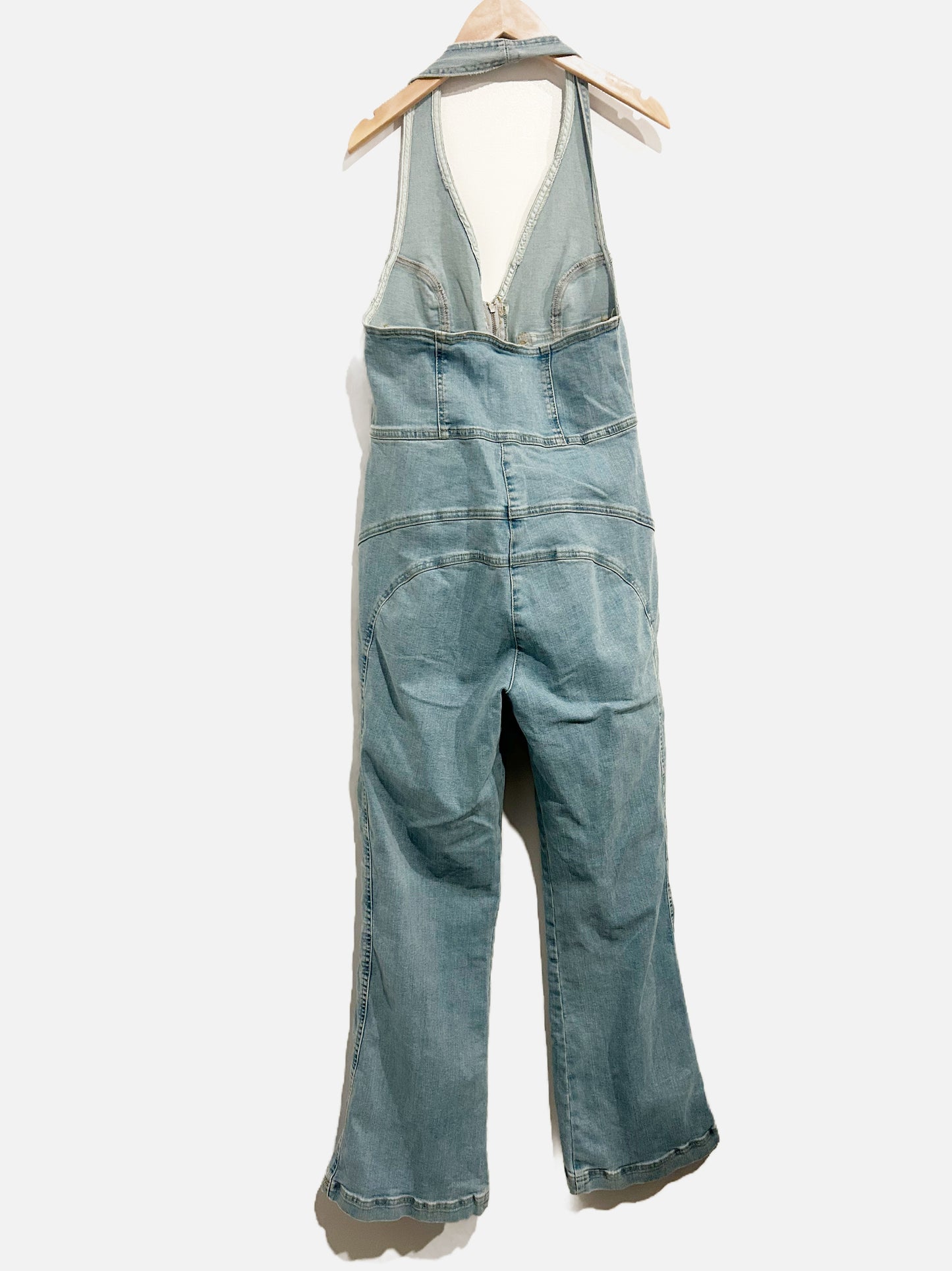 Urban Outfitters Denim Halter Jumpsuit - Medium