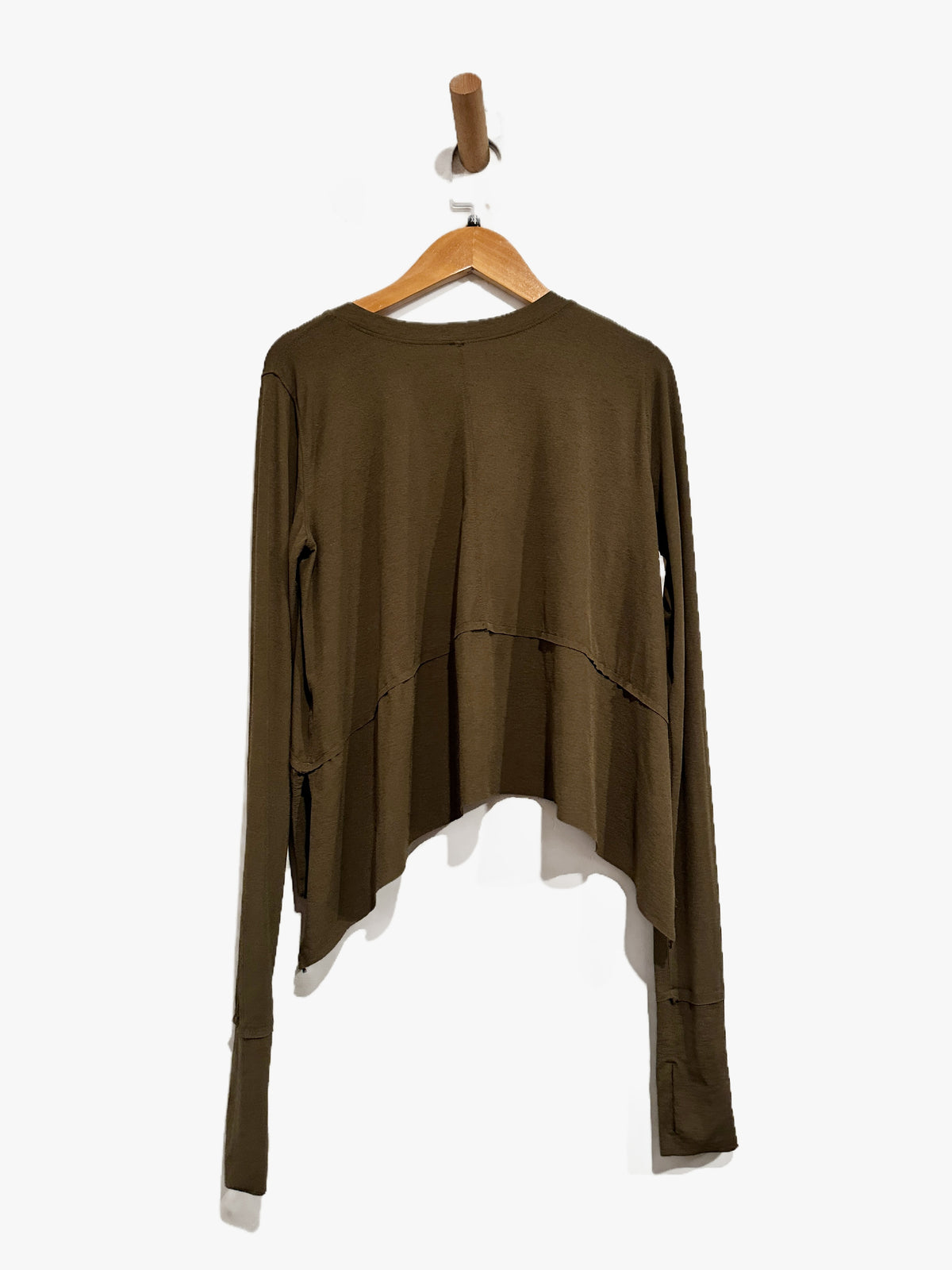 Free People Movement Tempo Long Sleeve Tee in Olive Green - XS