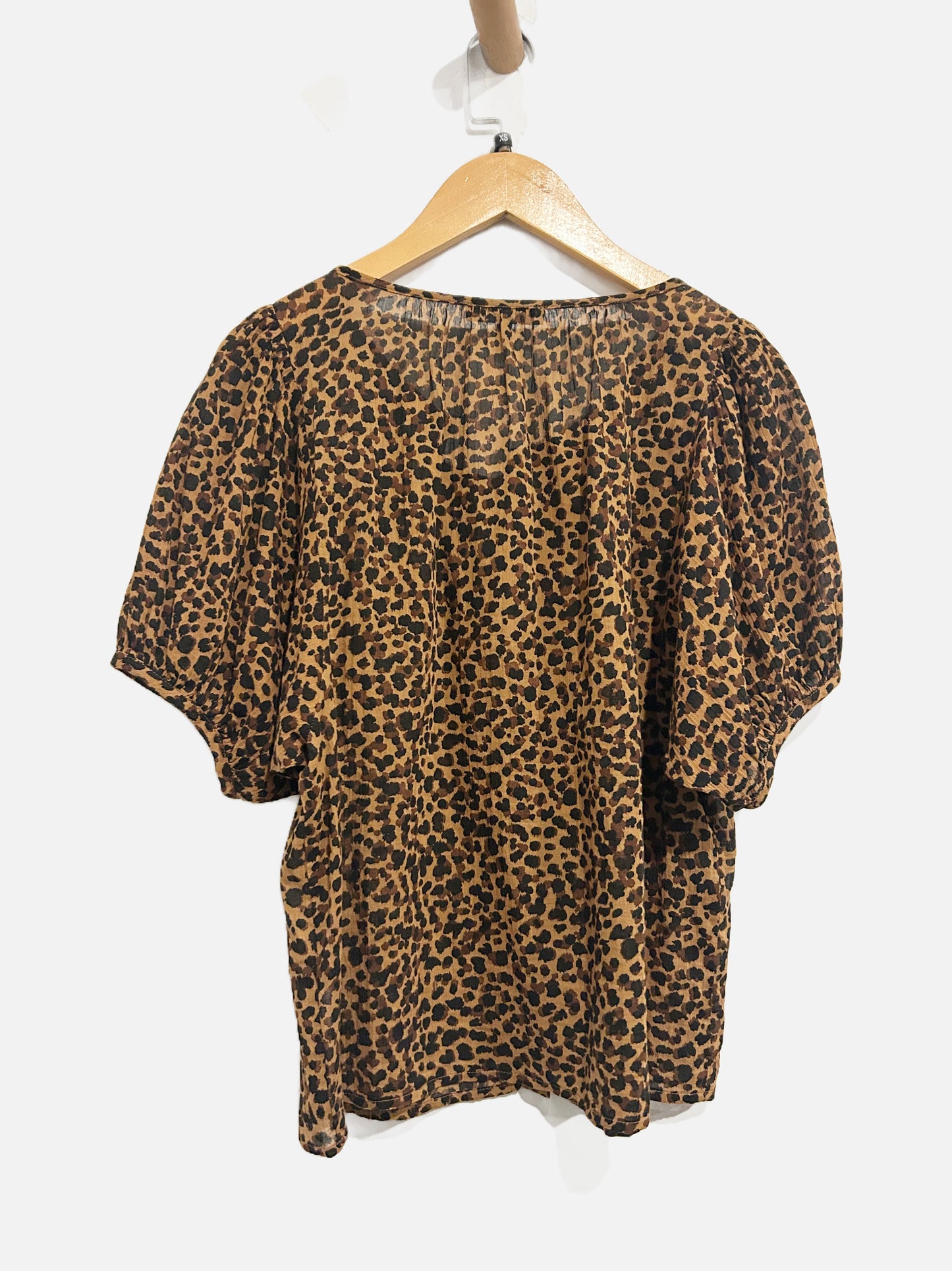 Madewell Leopard Print Button Down Blouse - XS