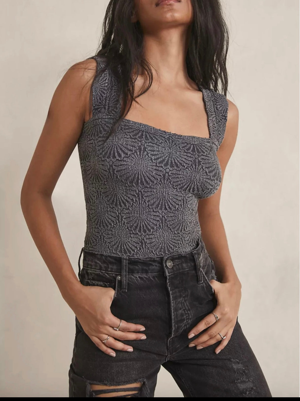 Free People Intimately Love Letter Tank in Gray - M/L