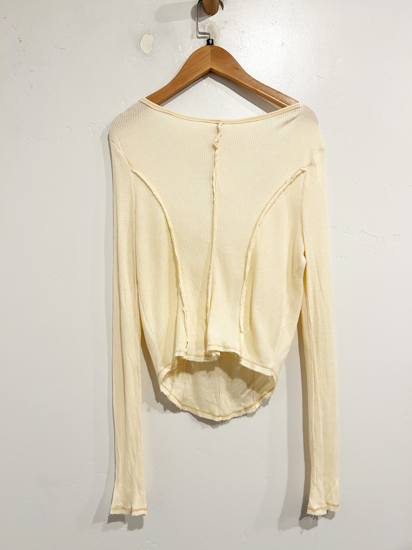 Out From Under Cream Waffle Knit LS - Medium