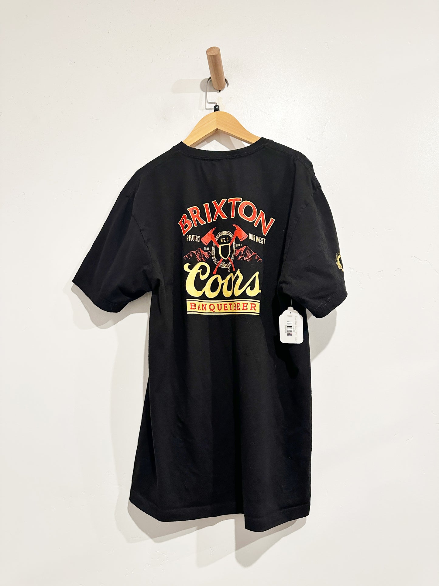 Brixton Black Coors T Shirt - Medium