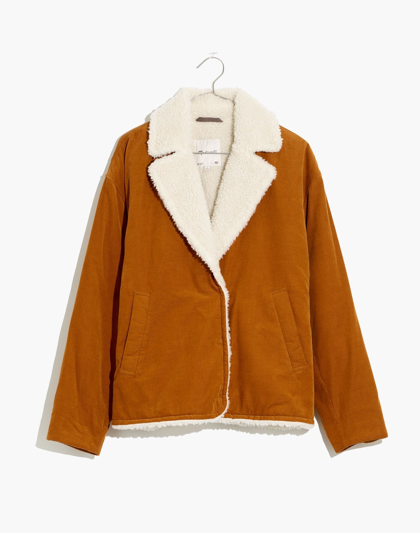 Madewell Brown Corduroy Shearling Jacket - Medium