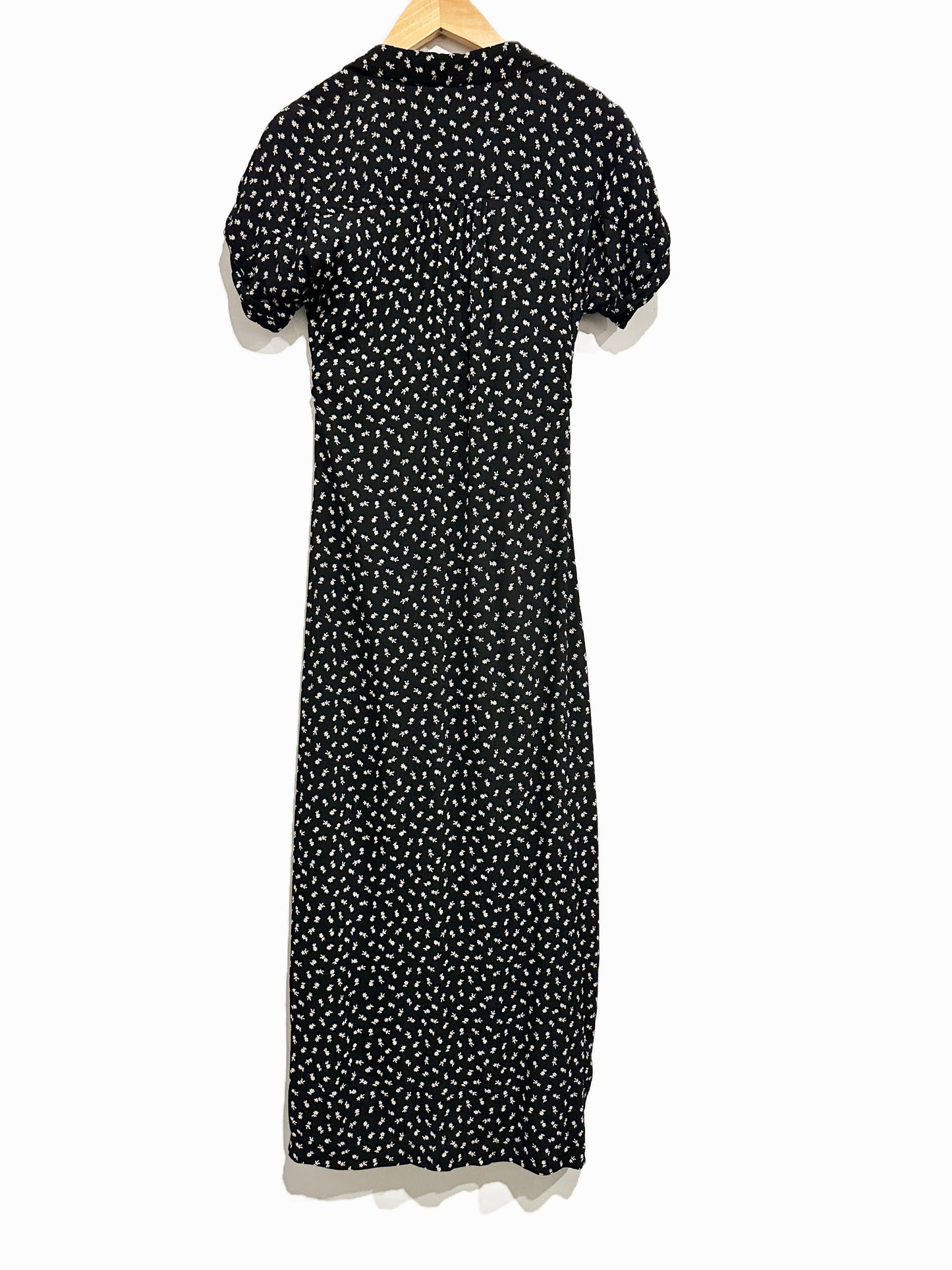 Madewell Button-Front Midi Shirtdress in Floral True Black - 00