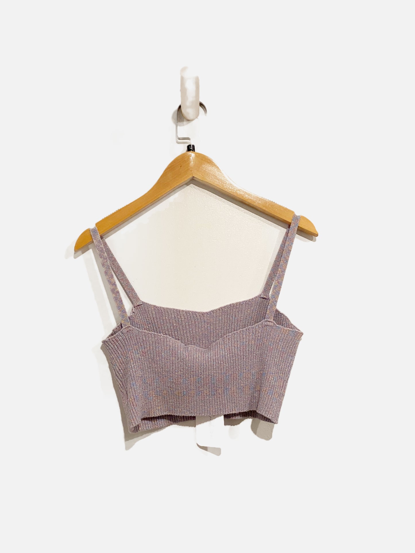 Superdown Purple Knit Crop Top & Skirt Set - Large