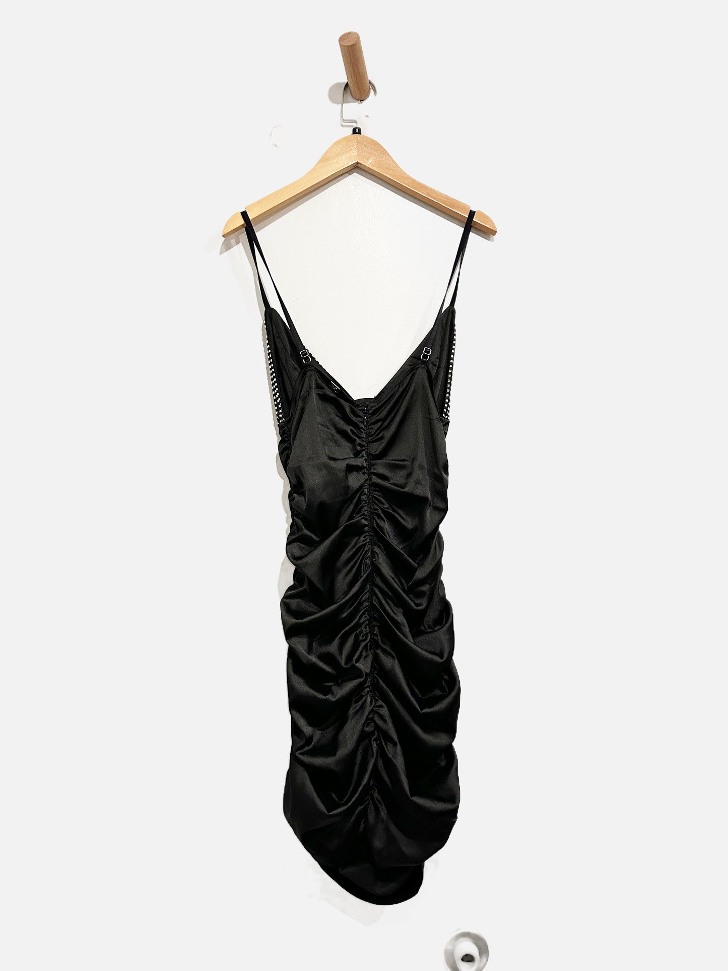 For Love & Lemons Black Rhinestone Mini Dress - Small