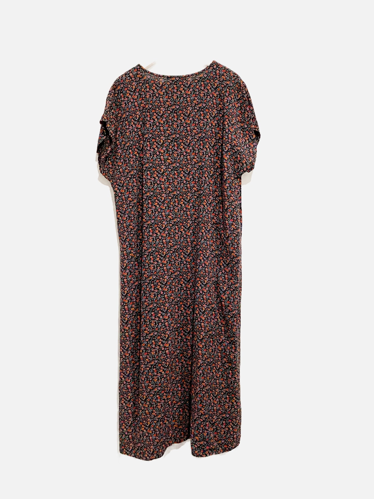 Madewell Black Floral Button Front Mini Dress - Medium