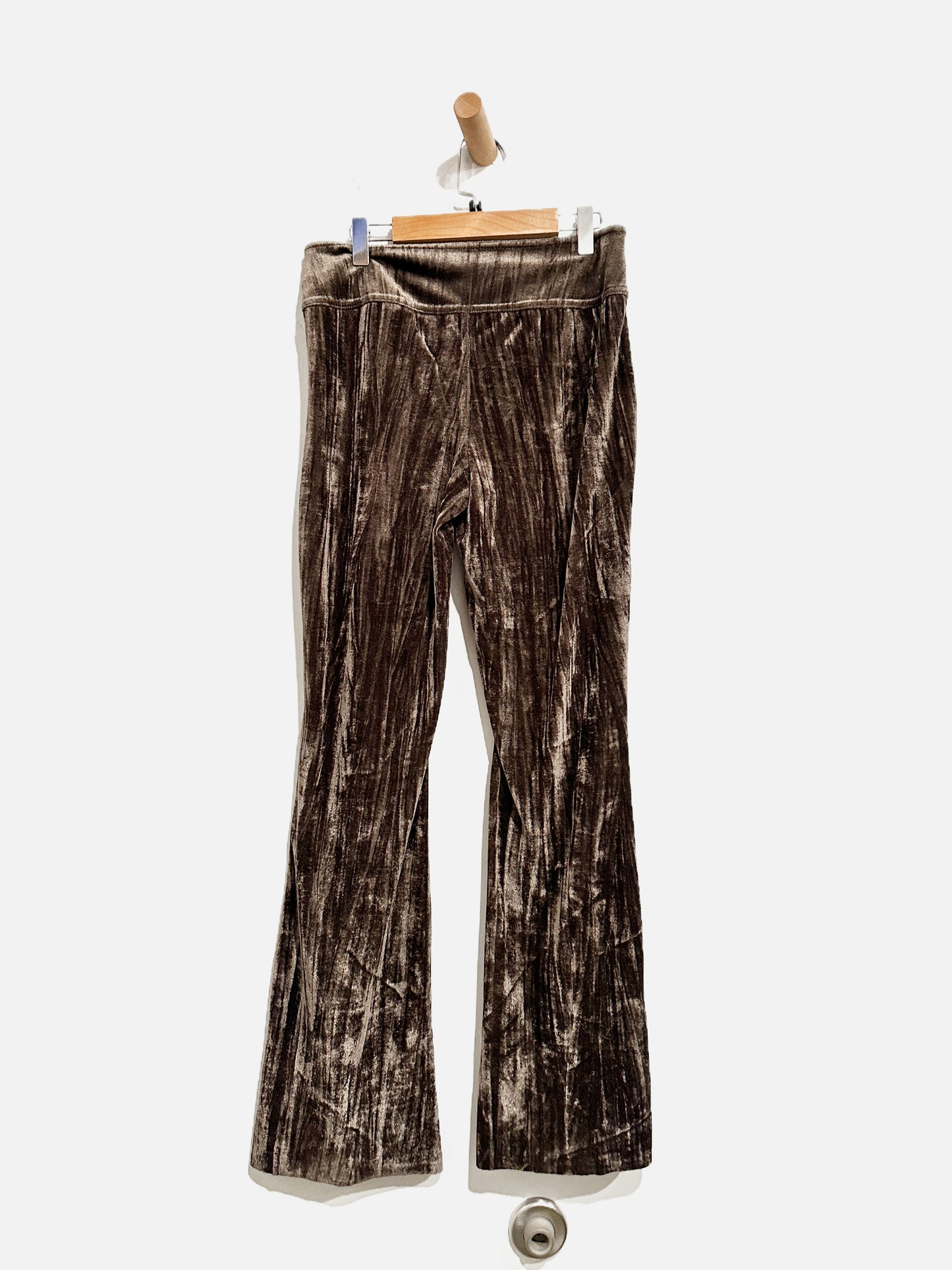 Kimchi Blue Brown Velvet Flare Pants - Small