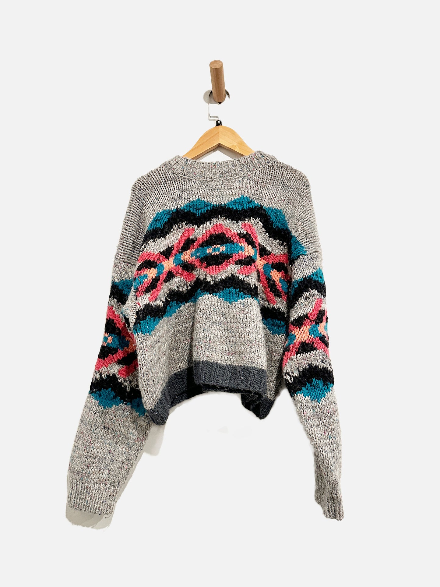 Free People I Heart You Printed Sweater - Medium