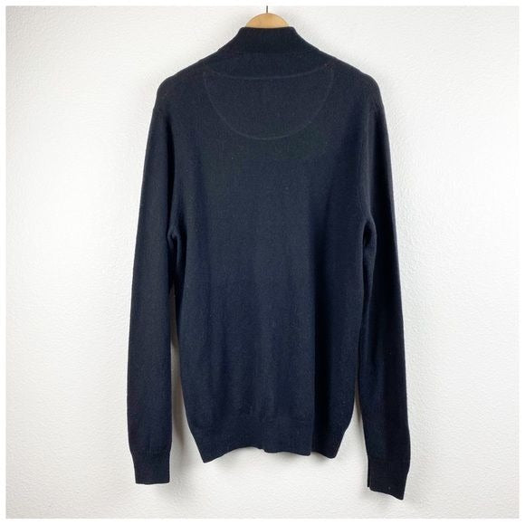 1901 Black Wool Cashmere Blend Sweater Size Large