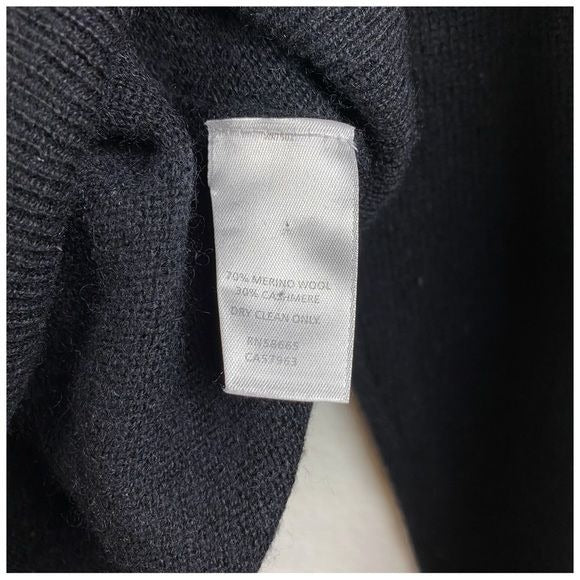 1901 Black Wool Cashmere Blend Sweater Size Large