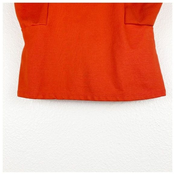 Anthropologie Deletta Orange OTS Top Size Small