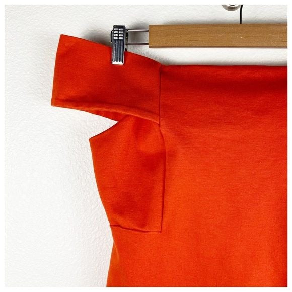 Anthropologie Deletta Orange OTS Top Size Small