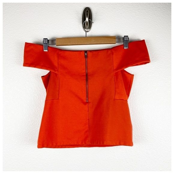 Anthropologie Deletta Orange OTS Top Size Small