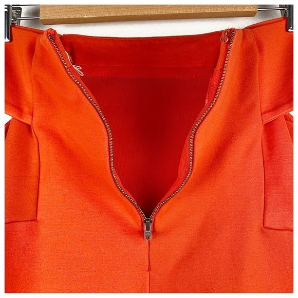 Anthropologie Deletta Orange OTS Top Size Small