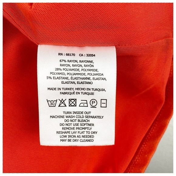 Anthropologie Deletta Orange OTS Top Size Small