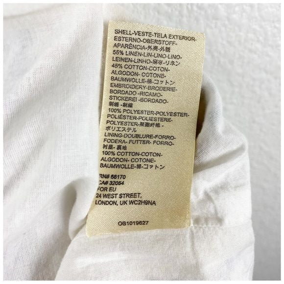 Anthropologie NWT Quincy Eyelet Linen Blend Skirt Size 0