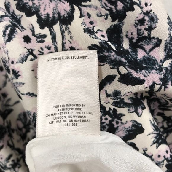 Maeve Black/White Floral Dress Size XS