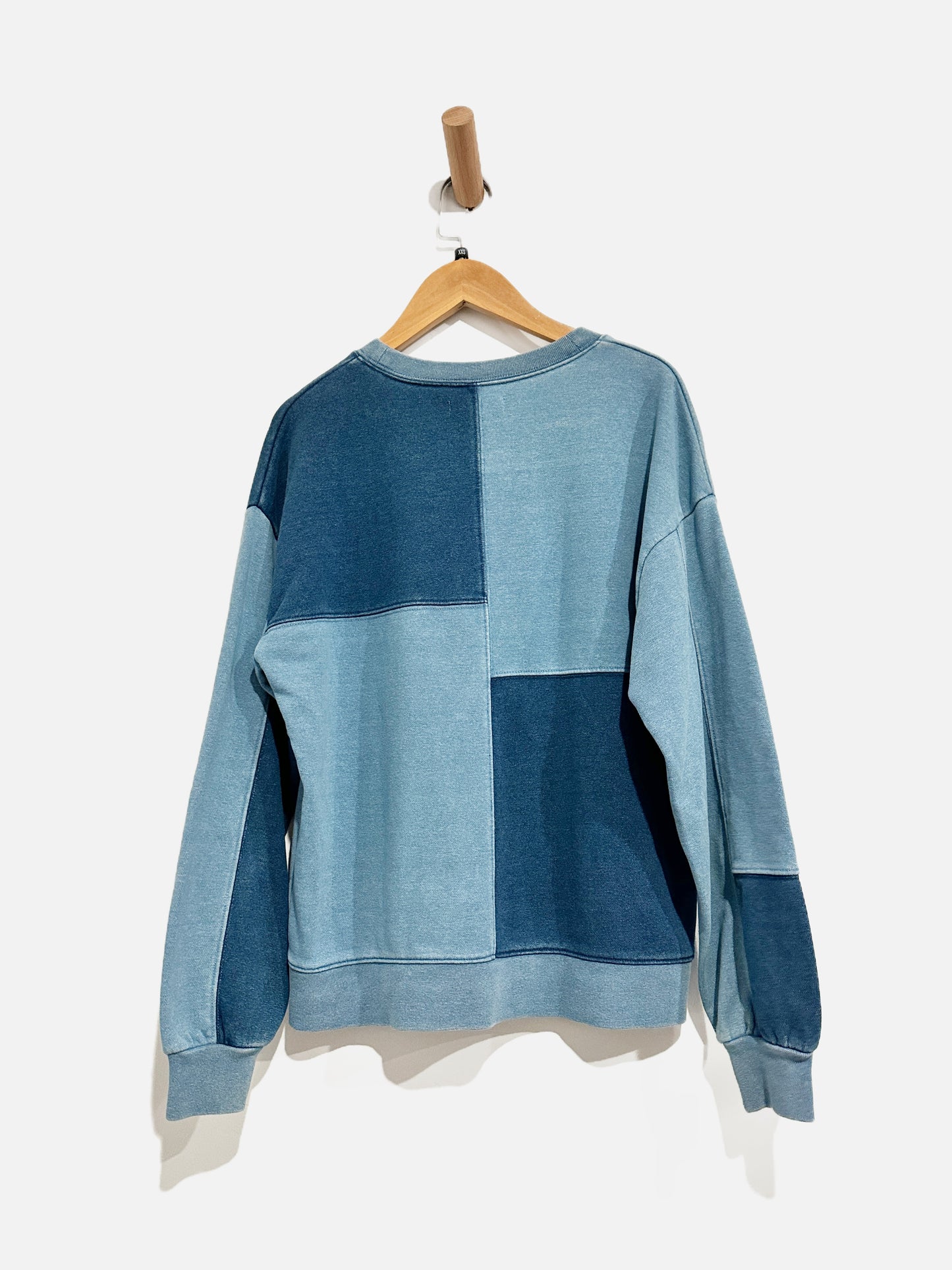 Madewell Blue Patchwork Pullover - XXS