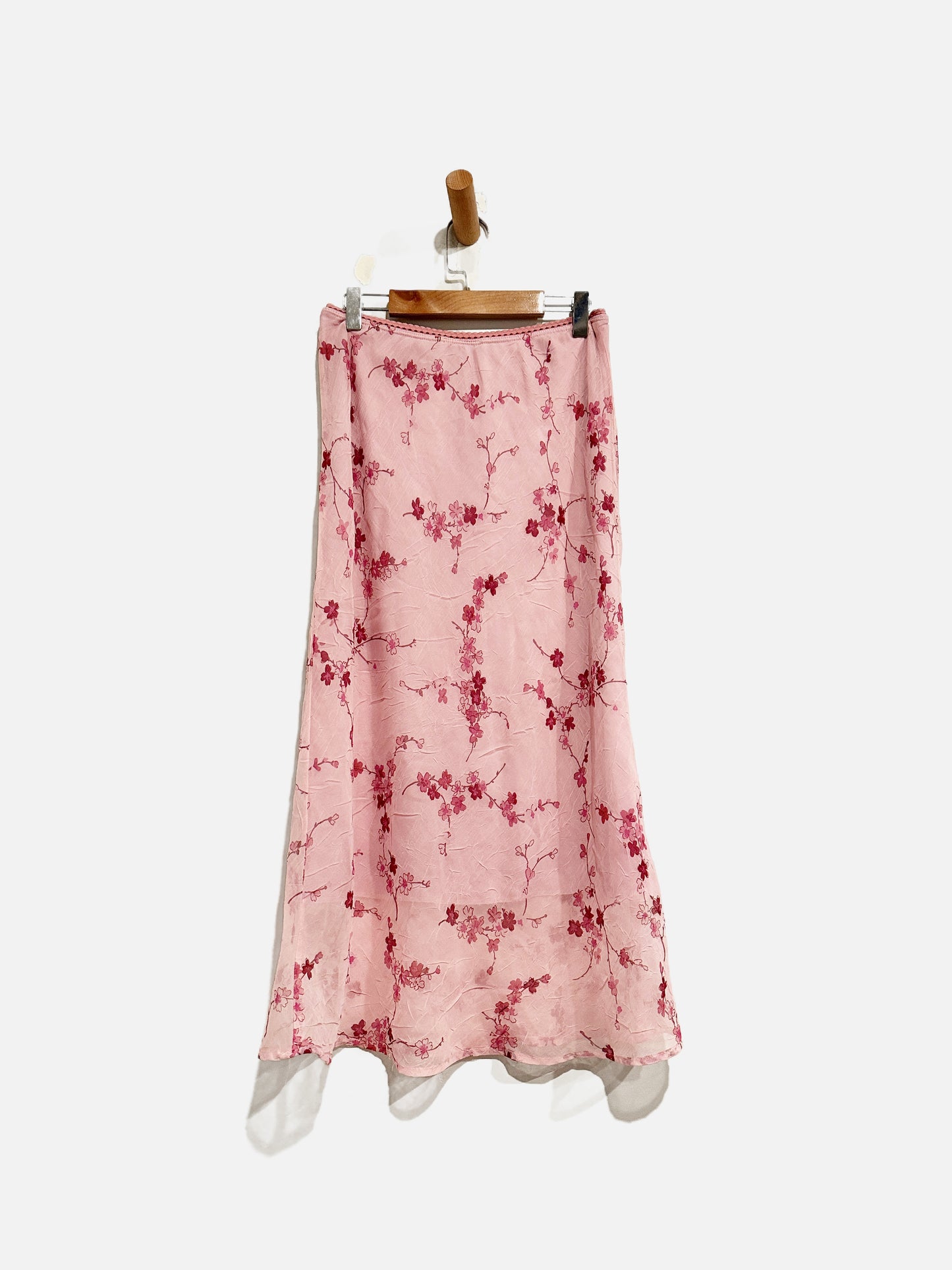 Wanted Y2K Pink Floral Midi Skirt