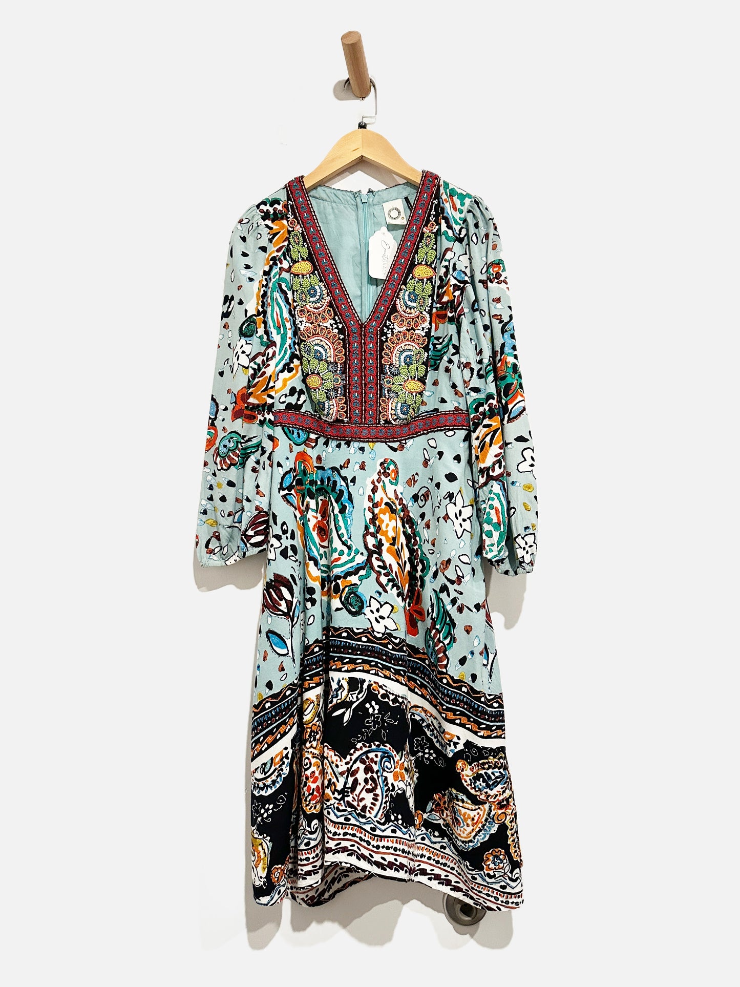 Anthropologie Akemi + Kin Blue Beaded Mini Dress - 0