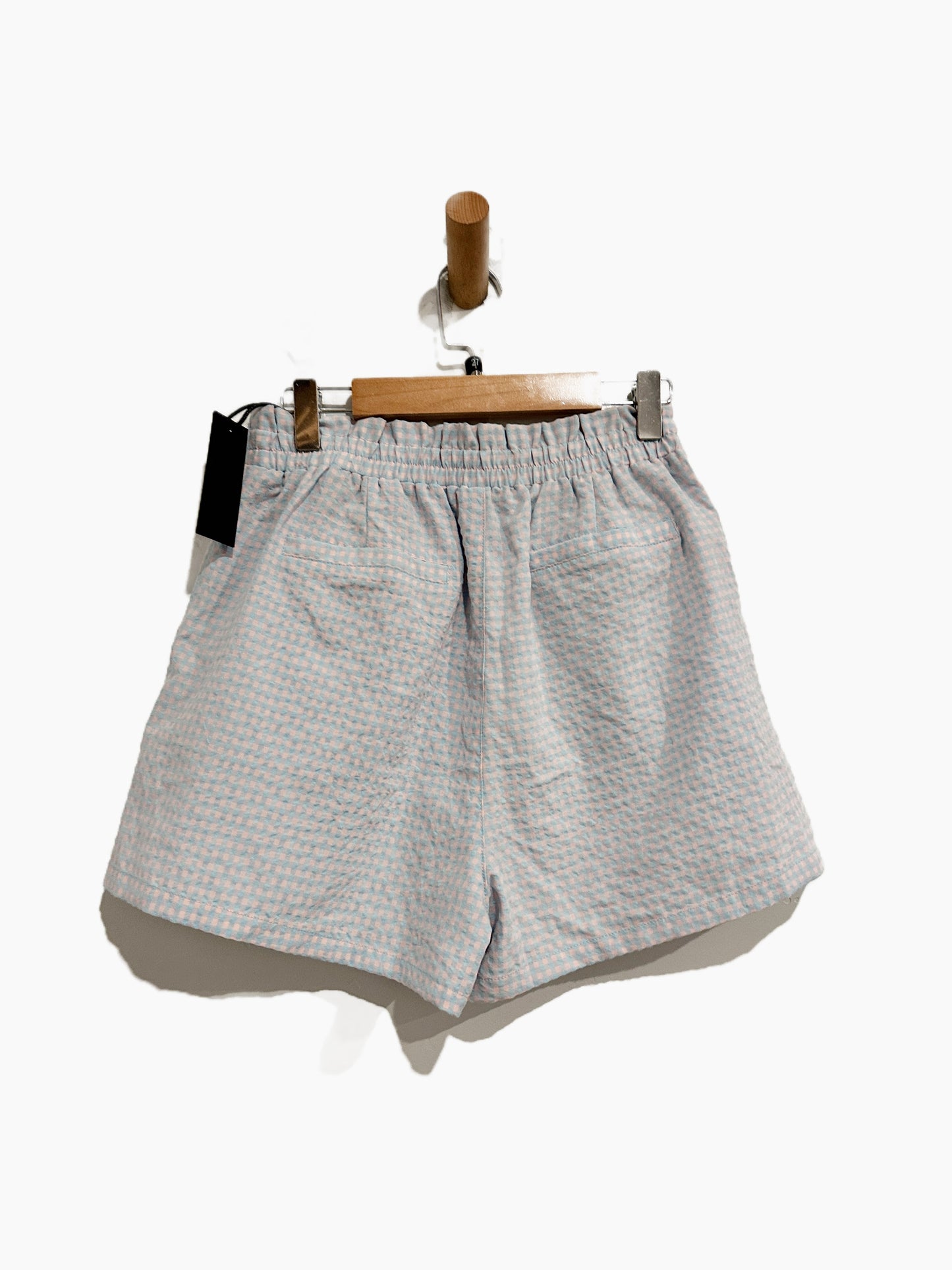 Blank NYC Blue and Pink Gingham Plaid Shorts - 27