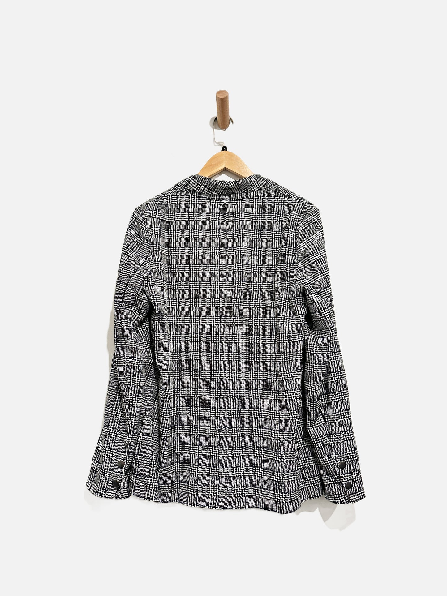 Paige Black and White Houndstooth Blazer - Small