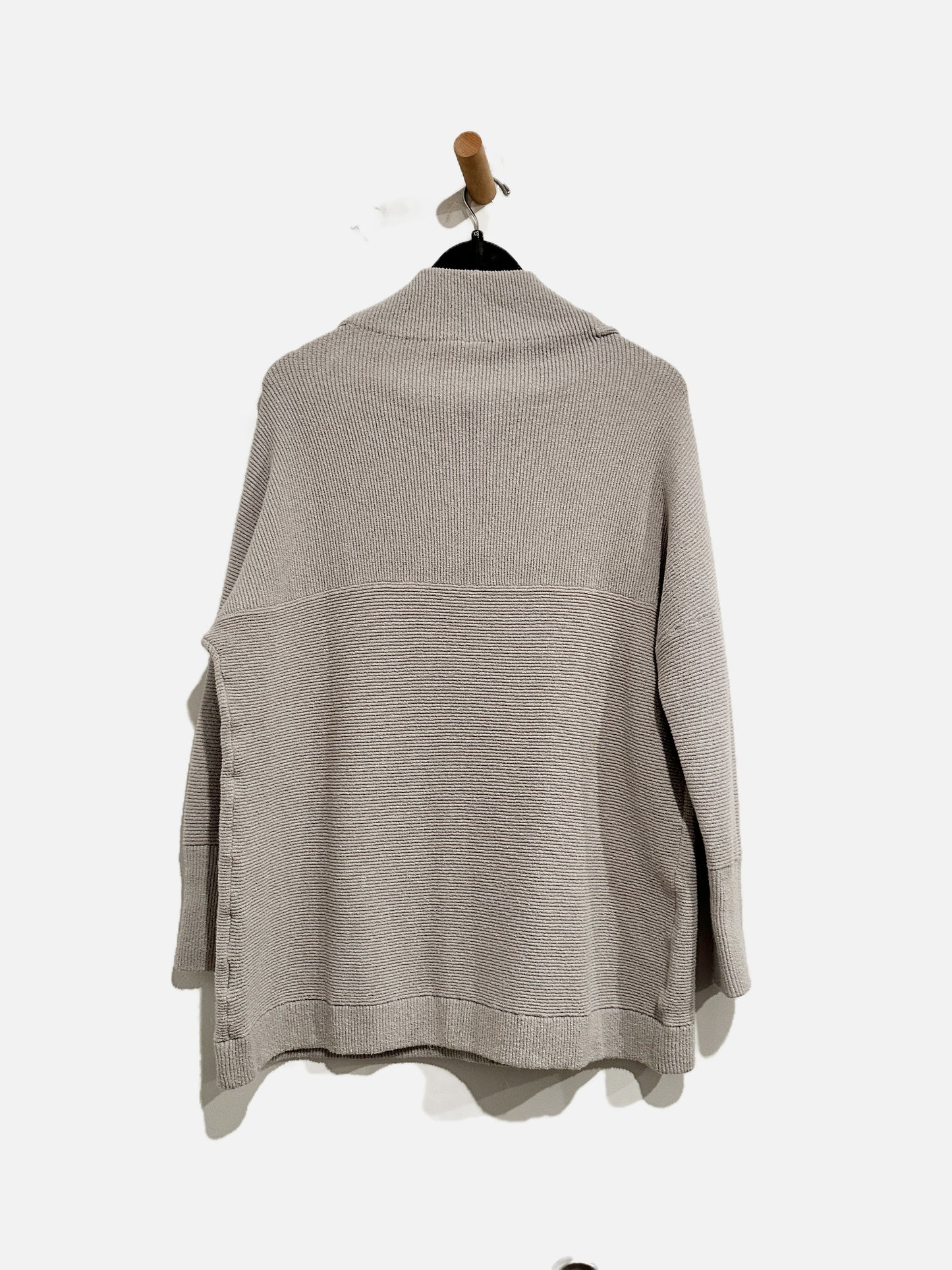 Free People Ottoman Gray Mock Neck Sweater - XS
