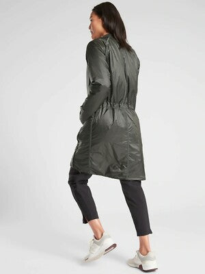 Athleta Insulated Parka in Olive Green - Medium