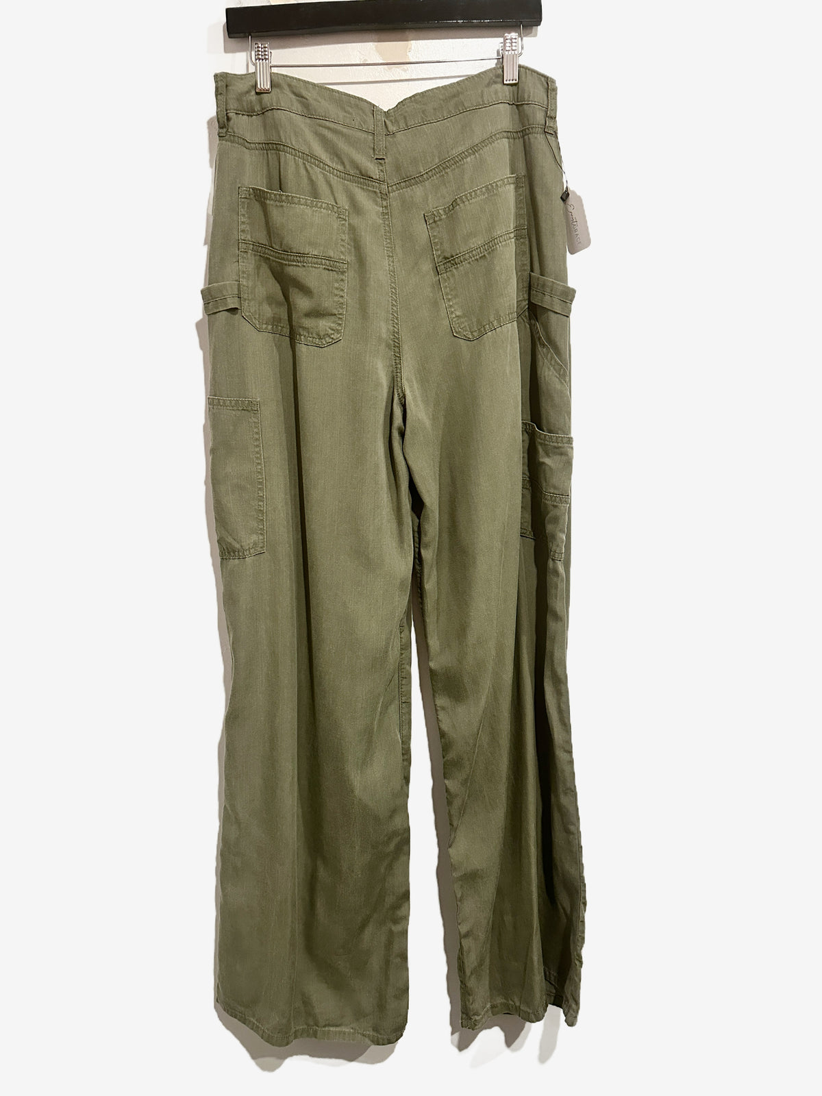 Kut Sienna High Rise Wide Leg Trousers in Olive - 10