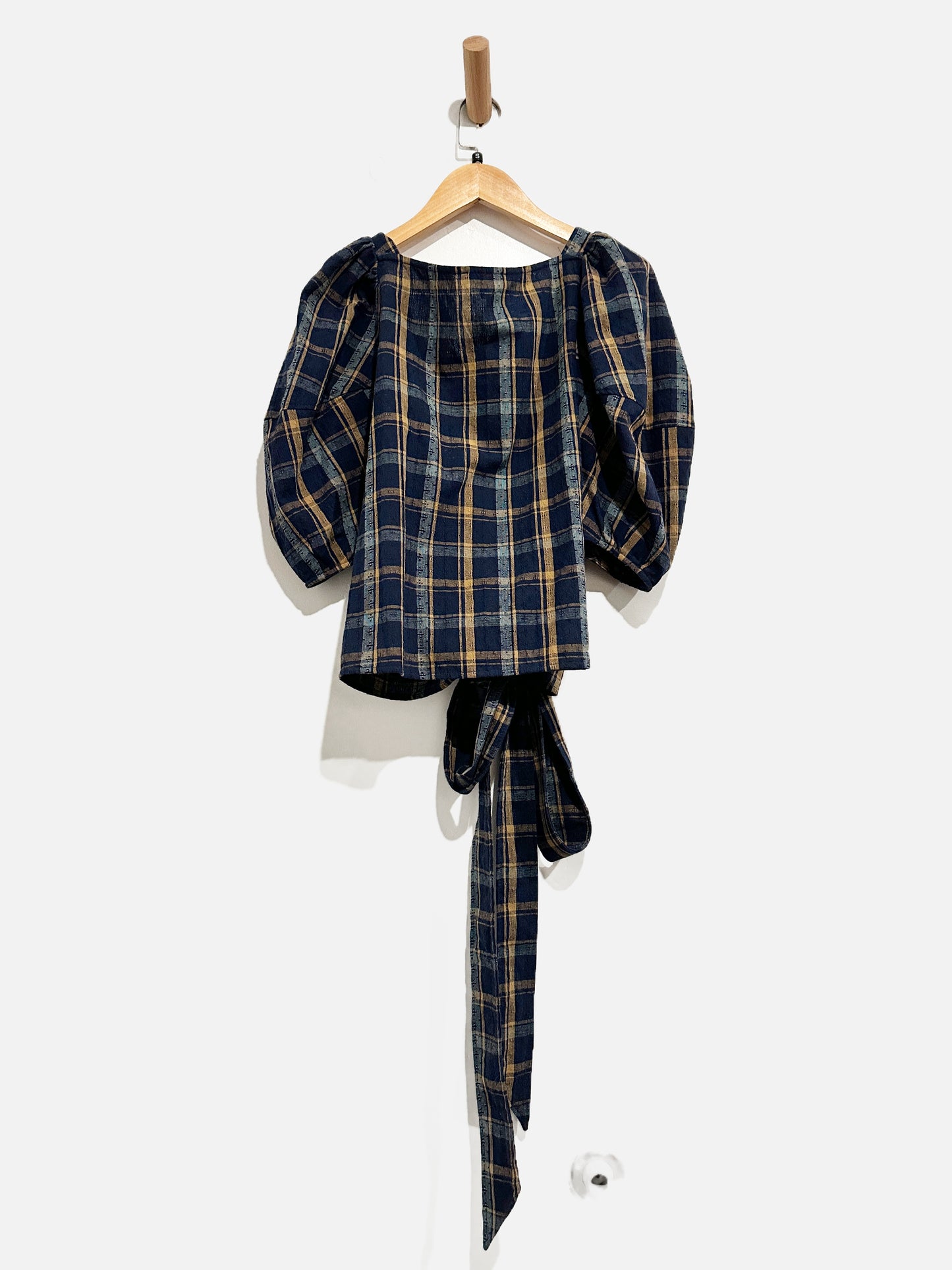 Madewell Navy Sweetheart Wrap Top - Small