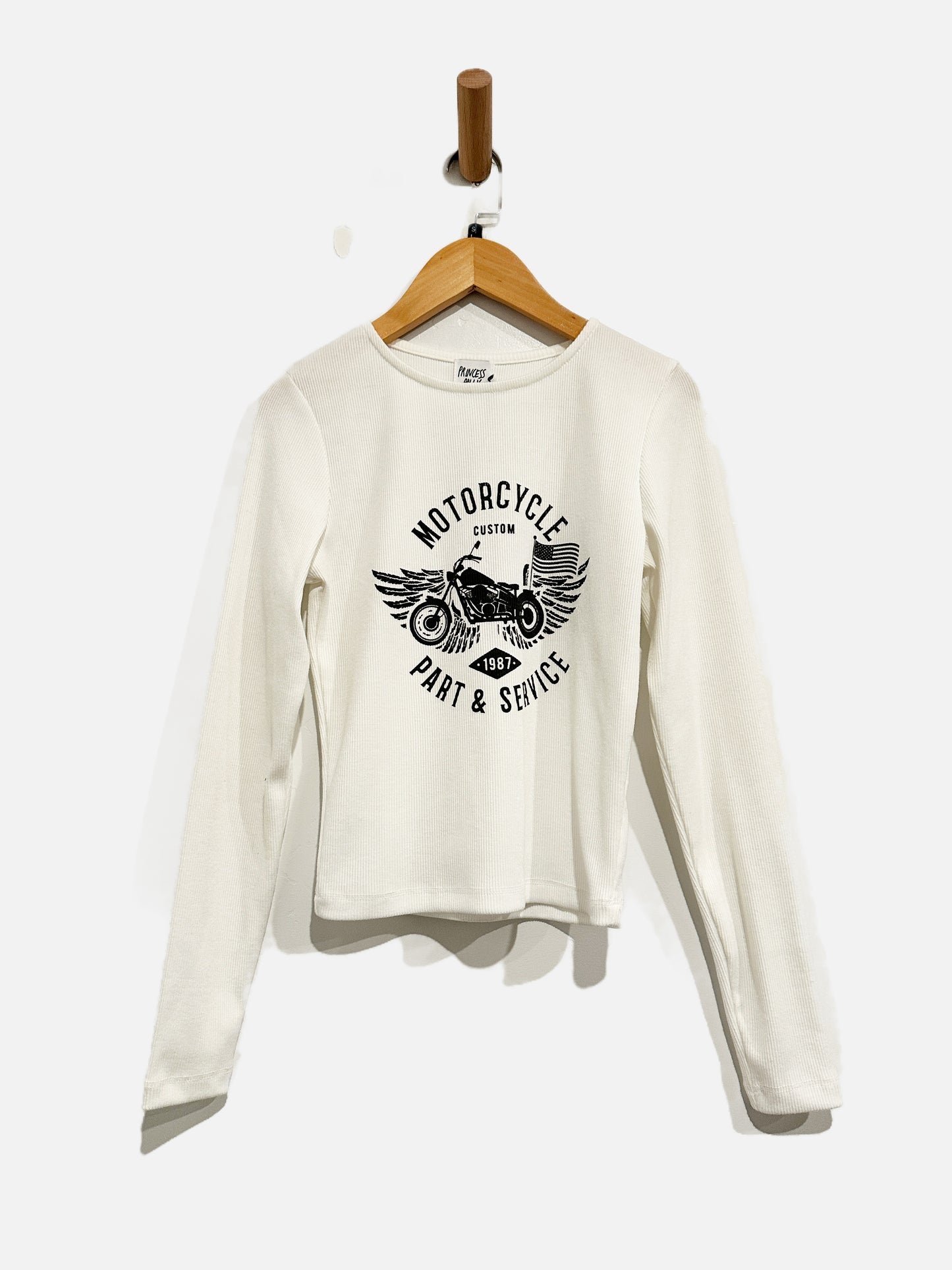 Princess Polly White Motorcycle Beatrix Long Sleeve - 4
