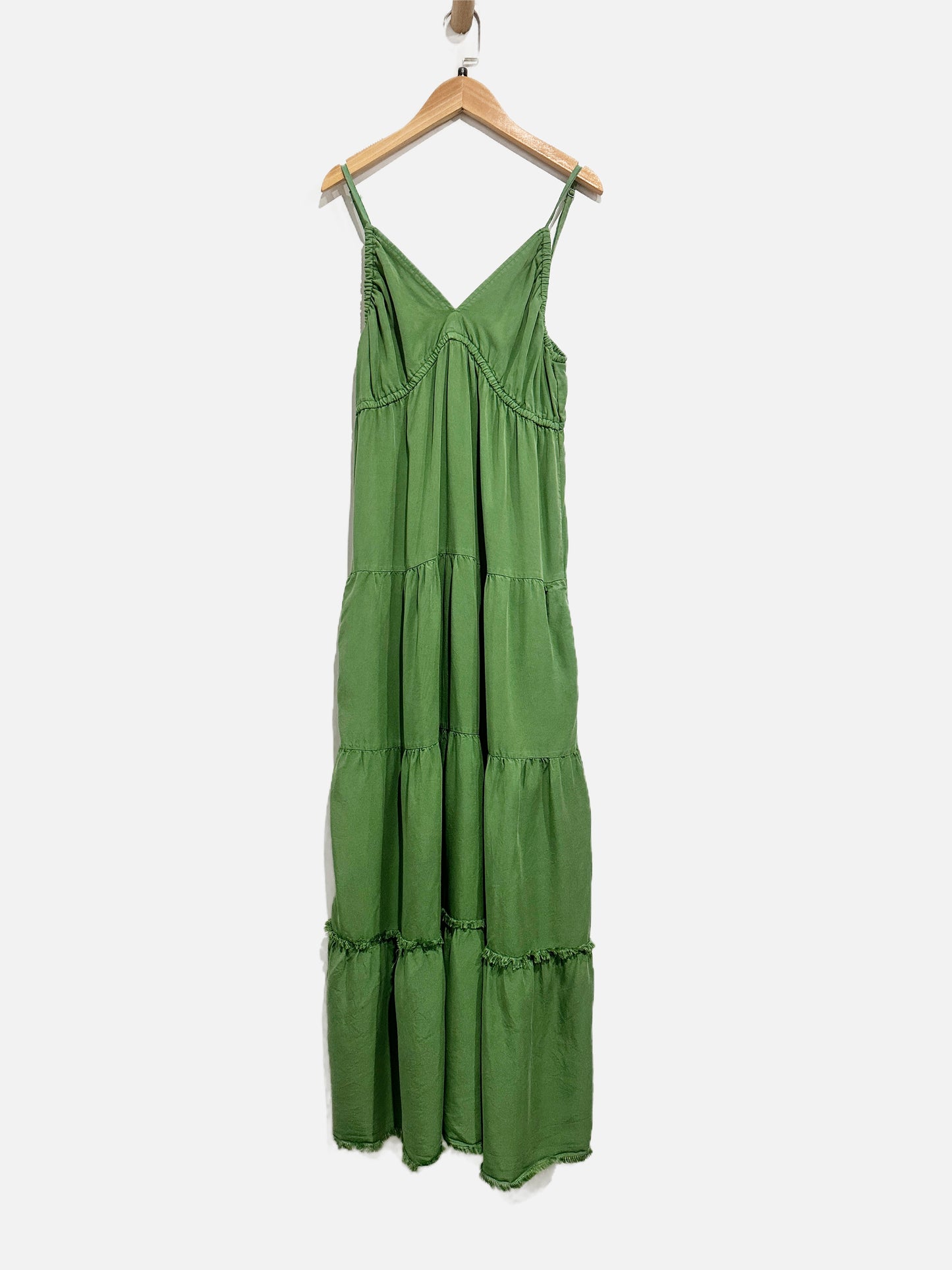 Kut from the Kloth Green Tiered Midi Dress - Small