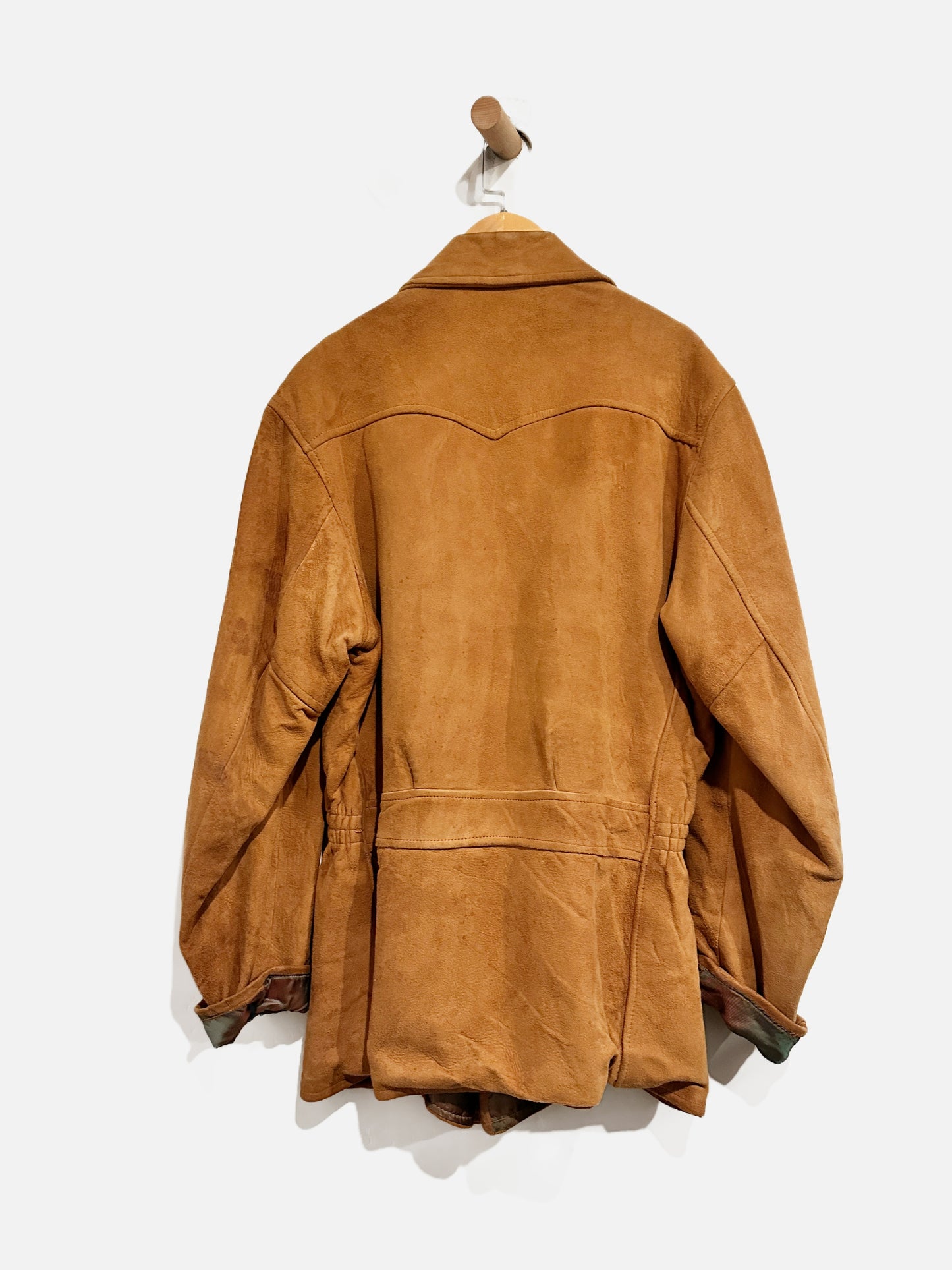 Vintage Brown Suede Coat - Medium