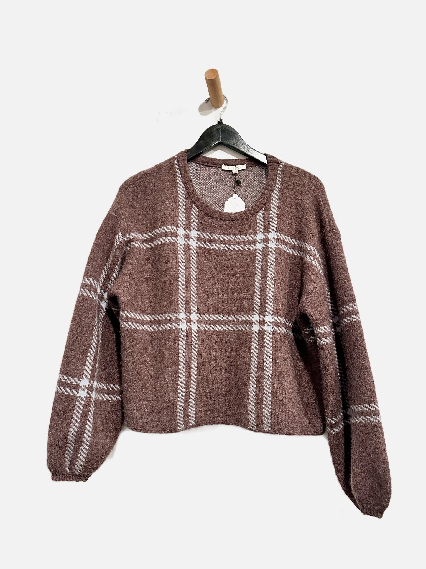 Z Supply Plaid Sweater - Medium
