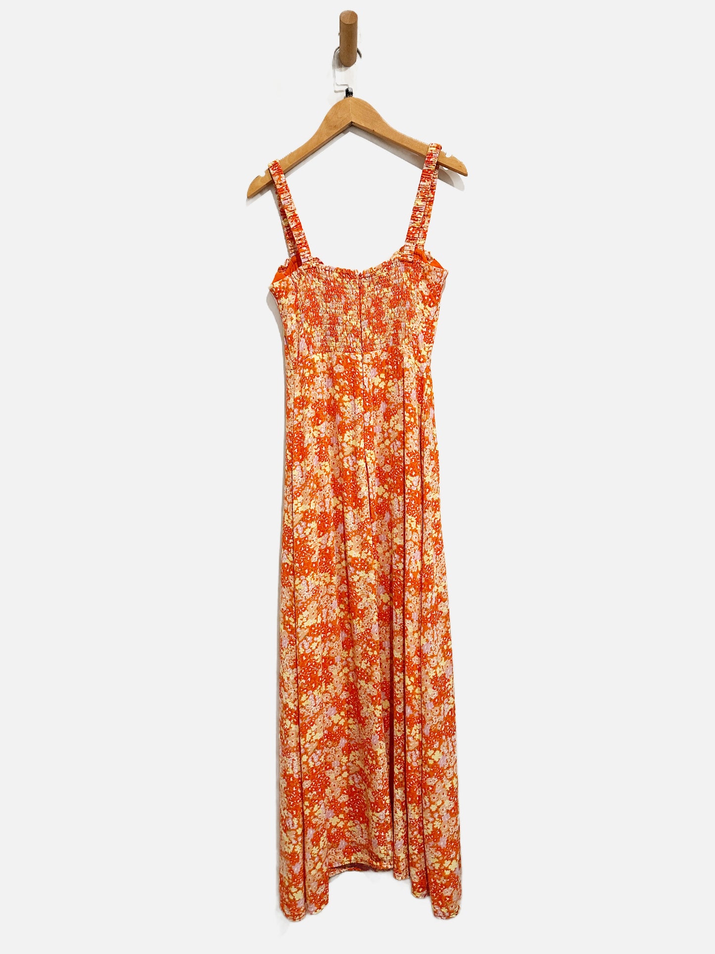 ASTR Orange Floral Maxi Dress - XS