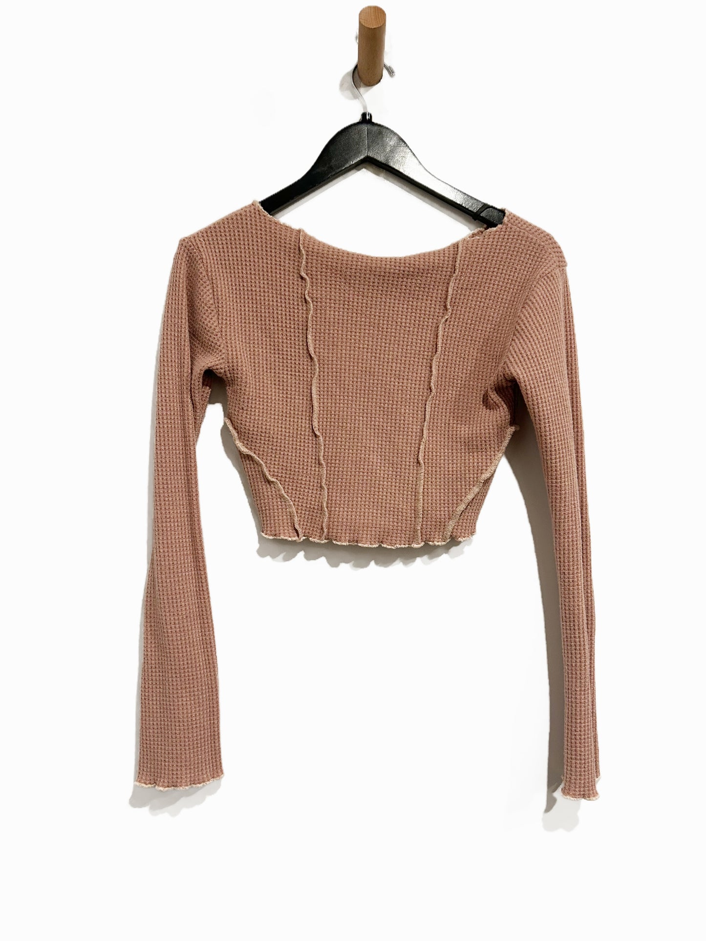 UO Out From Under Bella Thermal Seamed Long Sleeve Top - Medium