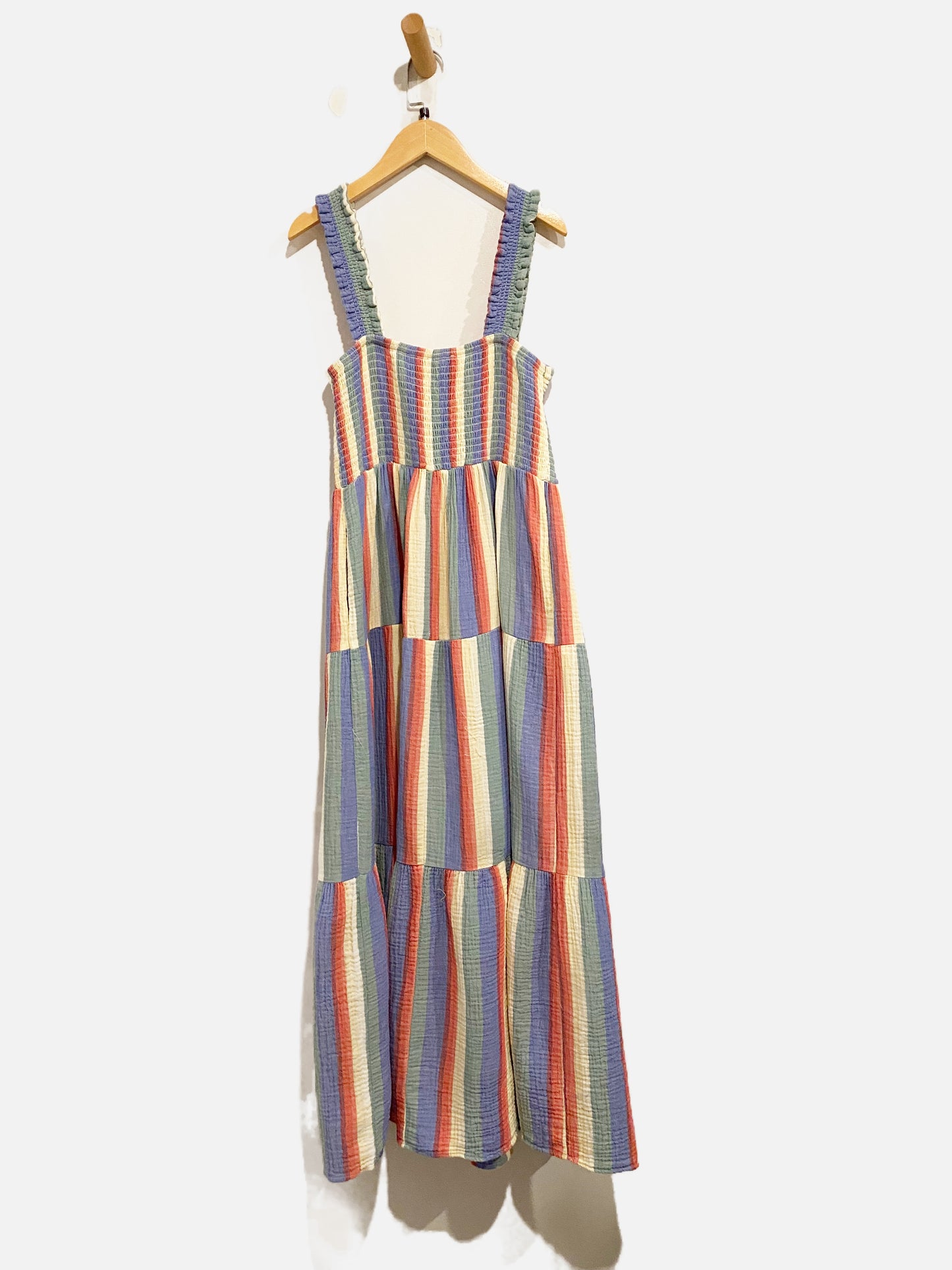 Berkley Jensen Stripe Linen Maxi Dress - Large