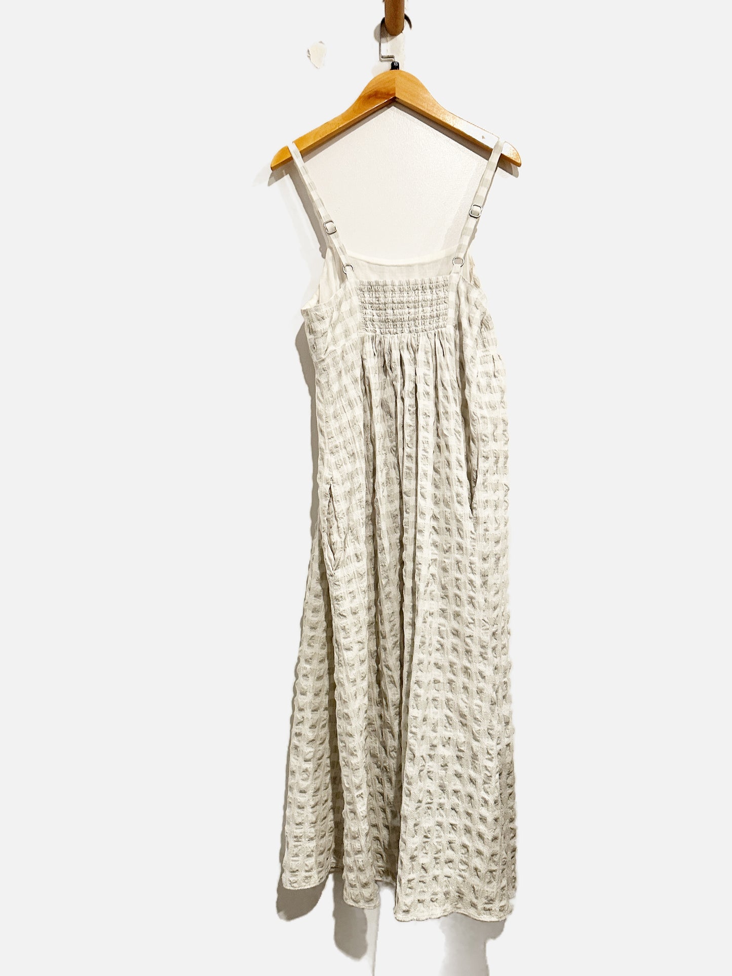 Madewell Green Gingham Midi Dress - XS