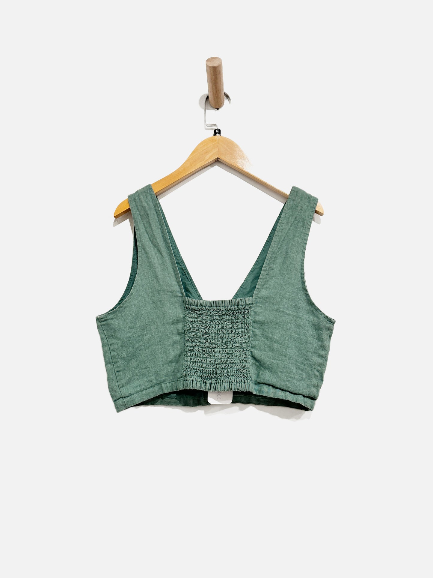 Madewell Green Linen Crop Tank - 6