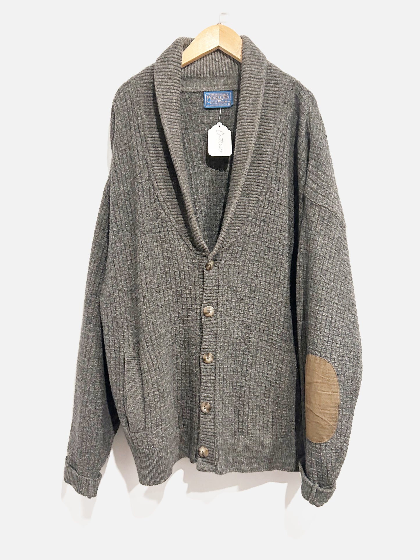 Pendleton Grey Cardigan - Large