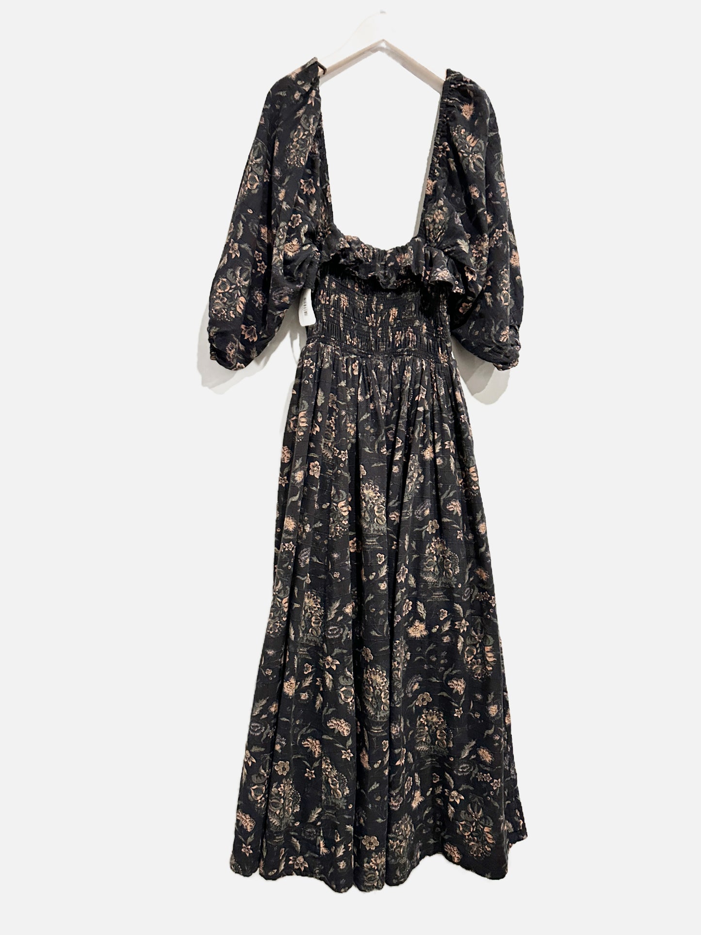 Free People Black Floral Maxi Dress - Small