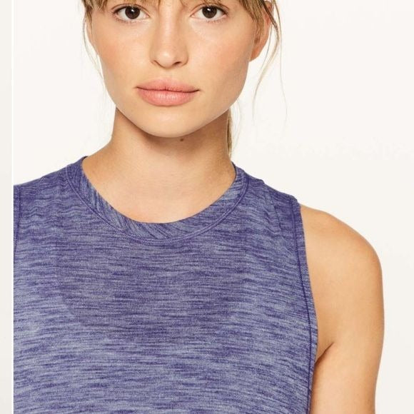 Lululemon Fast As Light Muscle Tank Heathered Viola Size Small