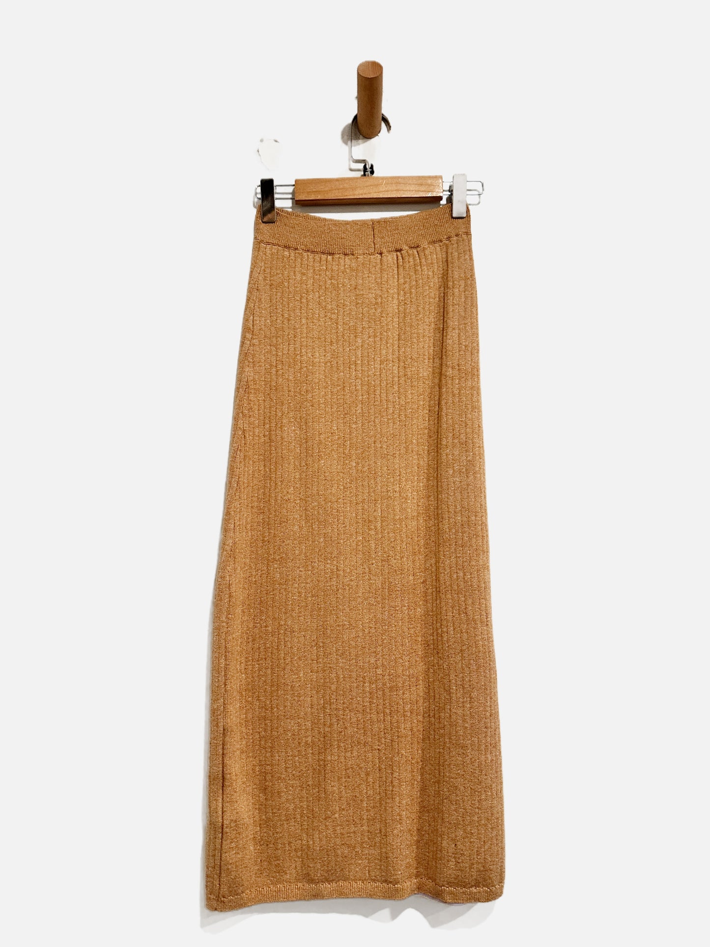 Free People Brown Ribbed Knit Skirt - XS